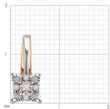 Подвеска Diamant 51-230-02039-1 вес 0.82 г золото, бриллиант - ForteMarket Подвеска Diamant 51-230-02039-1 вес 0.82 г золото, бриллиант купить,0
