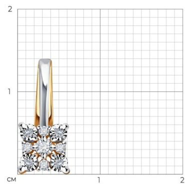 Подвеска Diamant 51-230-02039-1 вес 0.82 г золото, бриллиант купить,177083