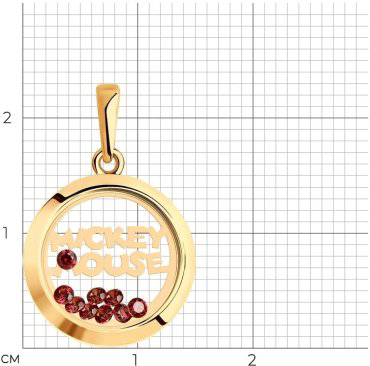 Подвеска LUXOR JEWELRY 036053 вес 1.93 г золото, фианит купить,NaN