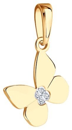 Подвеска Diamant 51-230-02300-1 вес 0.72 г золото, бриллиант купить,111760
