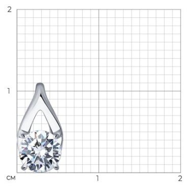 Подвеска SOKOLOV 036445-3 вес 0.57 г золото, фианит купить,64551