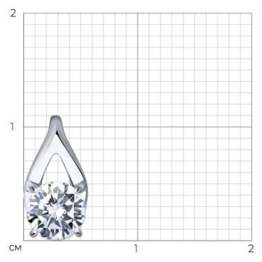 Подвеска SOKOLOV 036445-3 вес 0.57 г золото, фианит купить,64551