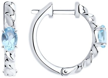 Серьги SOKOLOV 92022281-sk20 вес 4.38 г серебро, топаз купить,29551