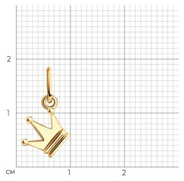 Подвеска Diamant 51-130-01121-1 вес 0.41 г золото, без вставок купить,38739