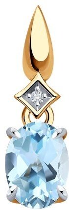 Подвеска Diamant 51-330-01919-1 вес 0.79 г золото, топаз купить,61814