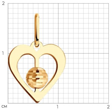 Подвеска Diamant 51-130-01677-1 вес 0.48 г золото, без вставок купить,49204
