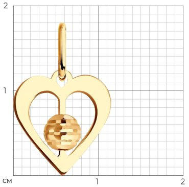 Подвеска Diamant 51-130-01677-1 вес 0.48 г золото, без вставок купить,49204