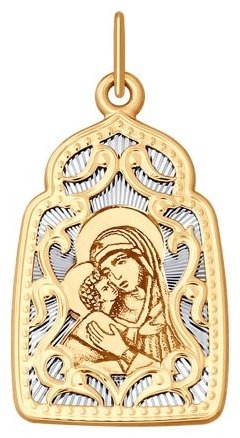 Икона SOKOLOV 104116 вес 1.81 г золото, без вставок купить,138756