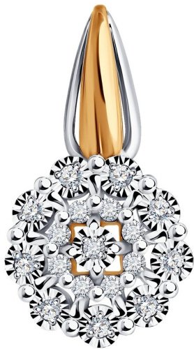 Подвеска Diamant 51-230-02040-1 вес 1.14 г золото, бриллиант купить,249443