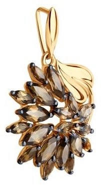 Подвеска SOKOLOV 92030456 вес 2.49 г серебро, раухтопаз