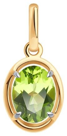 Подвеска Diamant 51-330-01927-3 вес 1.06 г золото, хризолит купить,91605