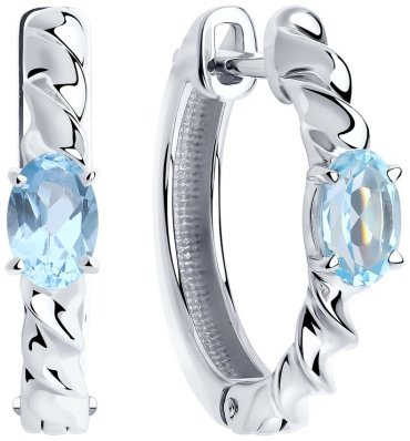 Серьги SOKOLOV 92022281-sk17 вес 4.24 г серебро, топаз купить,29651