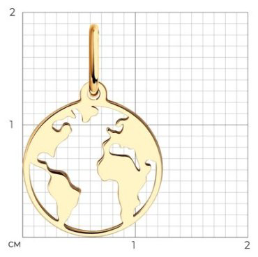 Подвеска Diamant 51-130-01207-1 вес 0.39 г золото, без вставок купить,33594