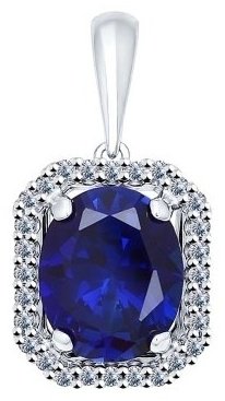 Подвеска SOKOLOV 88030002 вес 2.2 г серебро, корунд, фианит купить,NaN