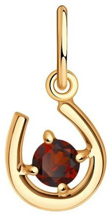 Подвеска Diamant 51-330-01337-1 вес 0.52 г золото, гранат купить,44232