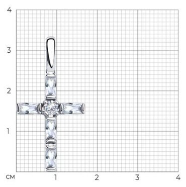 Подвеска SOKOLOV 94032364 вес 1.98 г серебро, фианит купить,14247