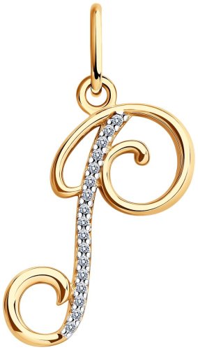 Подвеска SOKOLOV 034539 вес 0.89 г золото, фианит купить,88883