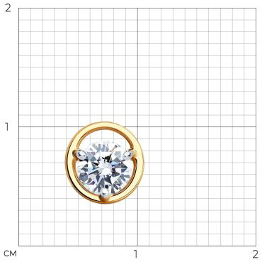 Подвеска SOKOLOV 036270 вес 0.4 г золото, фианит купить,39990