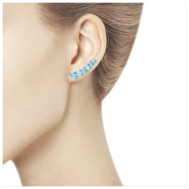 Кафф SOKOLOV 92021348 вес 1.79 г серебро, топаз купить,23359