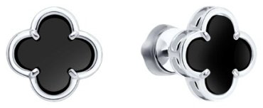 Пусеты SOKOLOV S83020442A вес 1.97 г серебро, оникс купить,22572