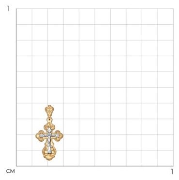 Крестик Diamant V51-131-01396-1 вес 1.23 г золото, без вставок купить,116999