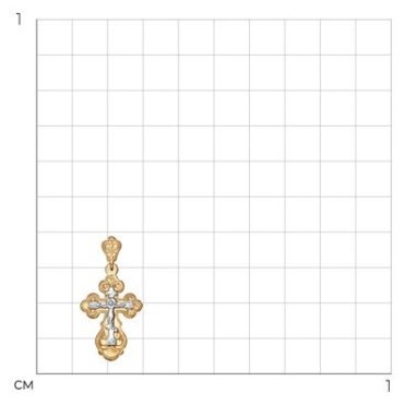 Крестик Diamant V51-131-01396-1 вес 1.23 г золото, без вставок купить,116999