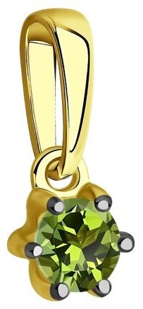 Подвеска Diamant 53-230-01656-3 вес 0.57 г золото, турмалин купить,132021