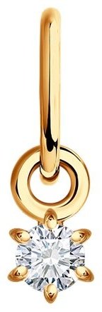Подвеска Diamant 51-230-02164-1 вес 0.2 г золото, бриллиант купить,41228