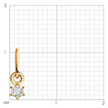 Подвеска Diamant 51-230-02164-1 вес 0.2 г золото, бриллиант купить,41228