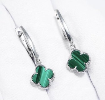 Серьги SOKOLOV 83020448 вес 2.61 г серебро, малахит купить,NaN