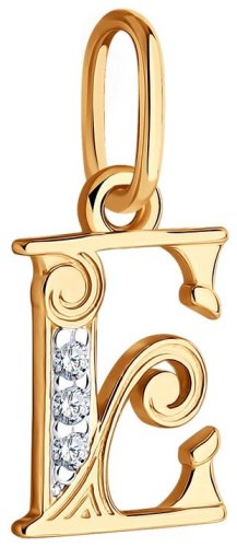 Подвеска SOKOLOV 033817 вес 0.56 г золото, фианит купить,47495