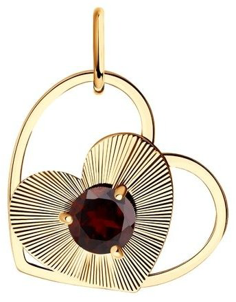 Подвеска Diamant 51-330-01428-2 вес 0.89 г золото, гранат купить,NaN