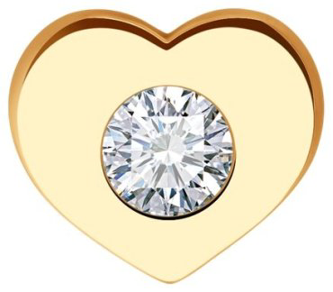 Подвеска Diamant 51-130-02106-1 вес 0.51 г золото, фианит