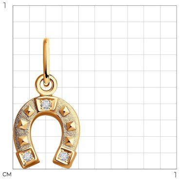 Подвеска SOKOLOV 033382 вес 0.39 г золото, фианит купить,NaN