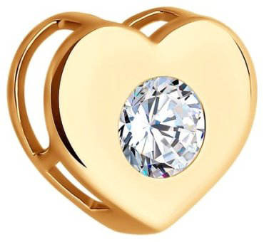 Подвеска Diamant 51-130-02106-1 вес 0.51 г золото, фианит