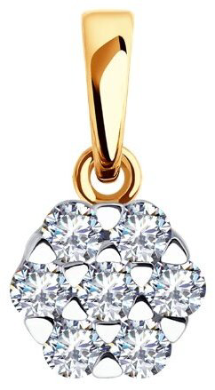 Подвеска LUXOR JEWELRY 51-130-02331-1_0,97 вес 0.97 г золото, фианит купить,97452