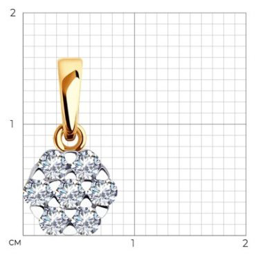 Подвеска LUXOR JEWELRY 51-130-02331-1_0,97 вес 0.97 г золото, фианит купить,97452