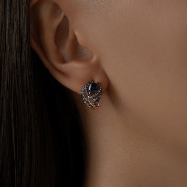 Серьги SOKOLOV 88020078 вес 2.71 г серебро, корунд купить,21499