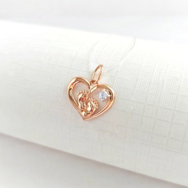 Подвеска Diamant 51-130-02014-1 вес 0.91 г золото, фианит