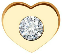 Подвеска Diamant 51-130-02106-1 вес 0.51 г золото, фианит