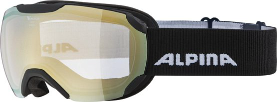 Маска горнолыжная Alpina Pheos S VM S1-2 black Matt VM gold купить,NaN