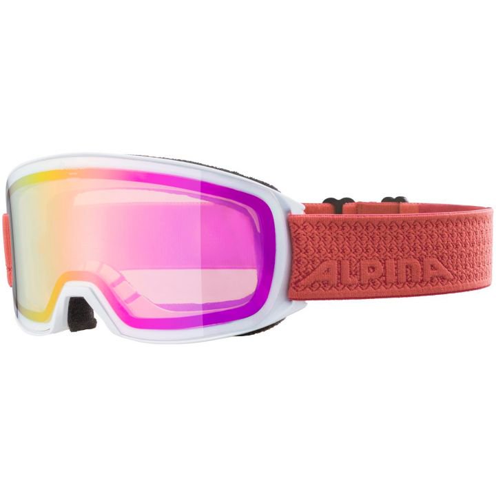 Маска горнолыжная Alpina Nakiska HM sph.S2 white-coral  купить,NaN