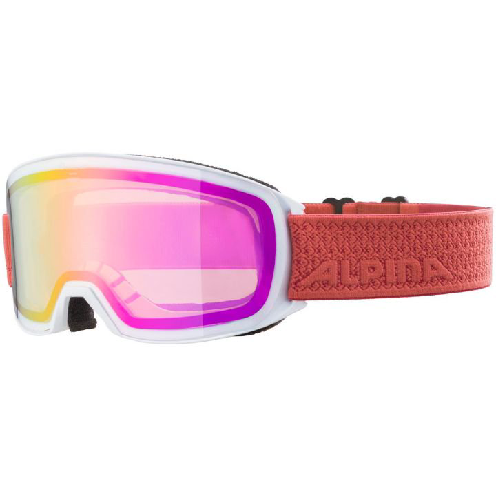 Маска горнолыжная Alpina Nakiska HM sph.S2 white-coral  купить,NaN