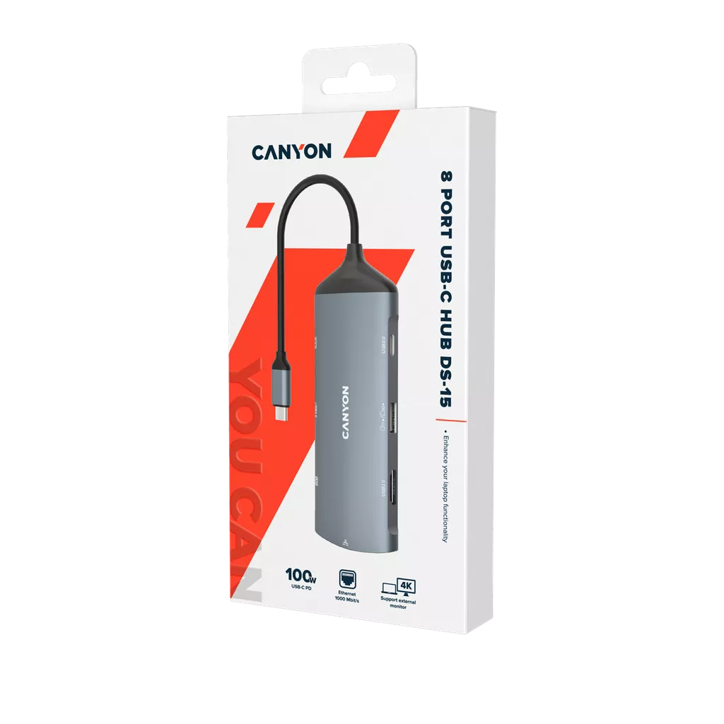 USB Hub Сanyon DS-15 CNS-TDS15 Grey купить,0