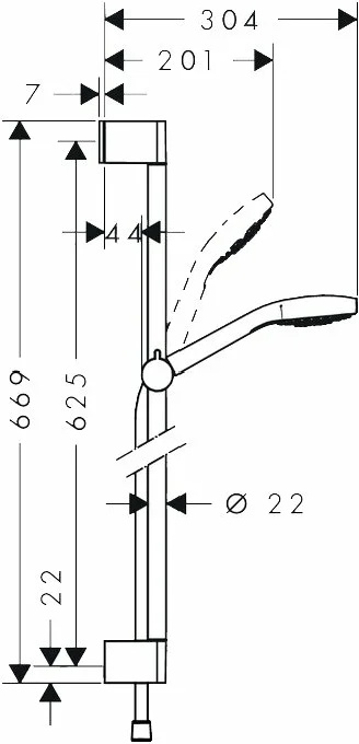 Душевой гарнитур Hansgrohe HG26560400 Croma Select S хром купить,NaN