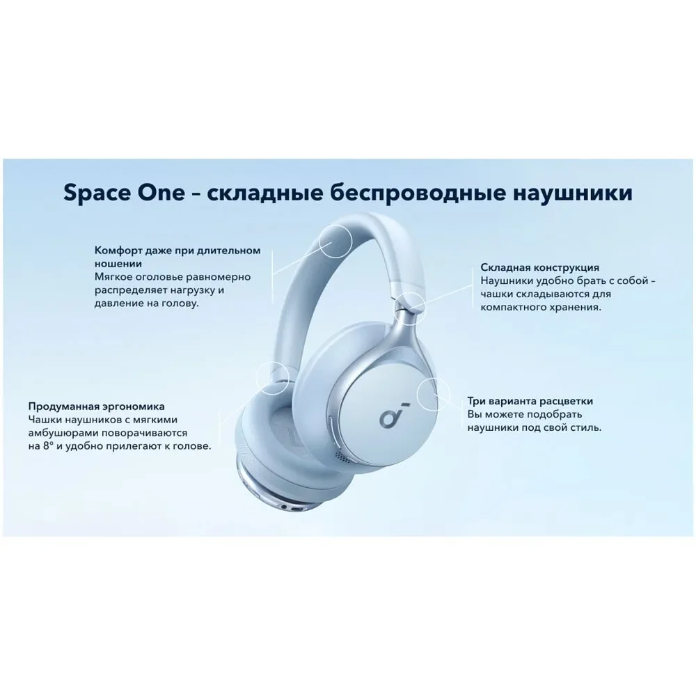 Наушники Anker Soundcore Space One A3035 Blue купить,37490