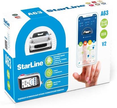 Автосигнализация StarLine A63 V2 2CAN+2LIN ЕСО