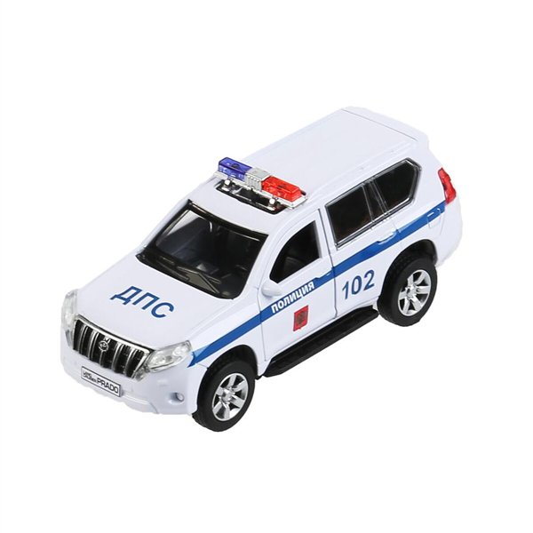Машинка Технопарк  Toyota Prado полиция 12см белая купить,NaN