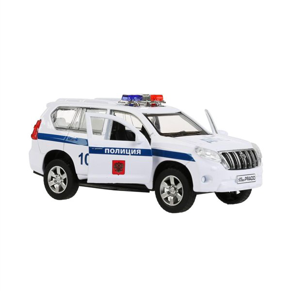 Машинка Технопарк  Toyota Prado полиция 12см белая купить,NaN