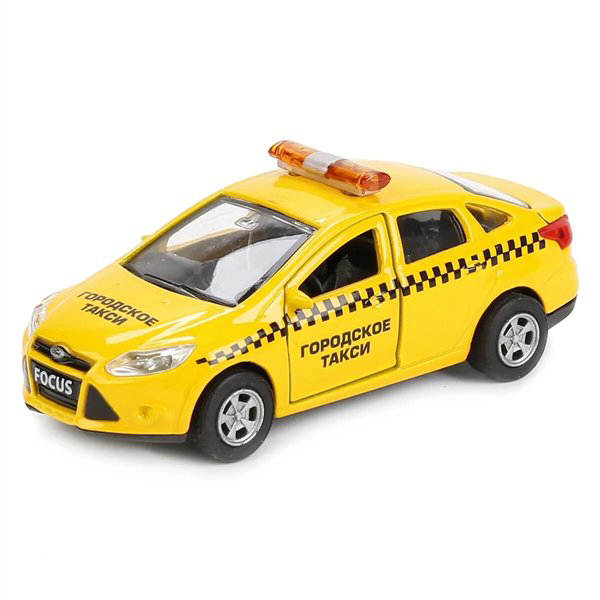 Машинка Технопарк  Ford Focus такси 12см желтая купить,NaN